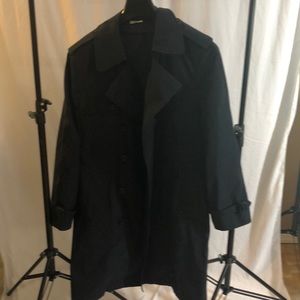 Dark blue trench coat